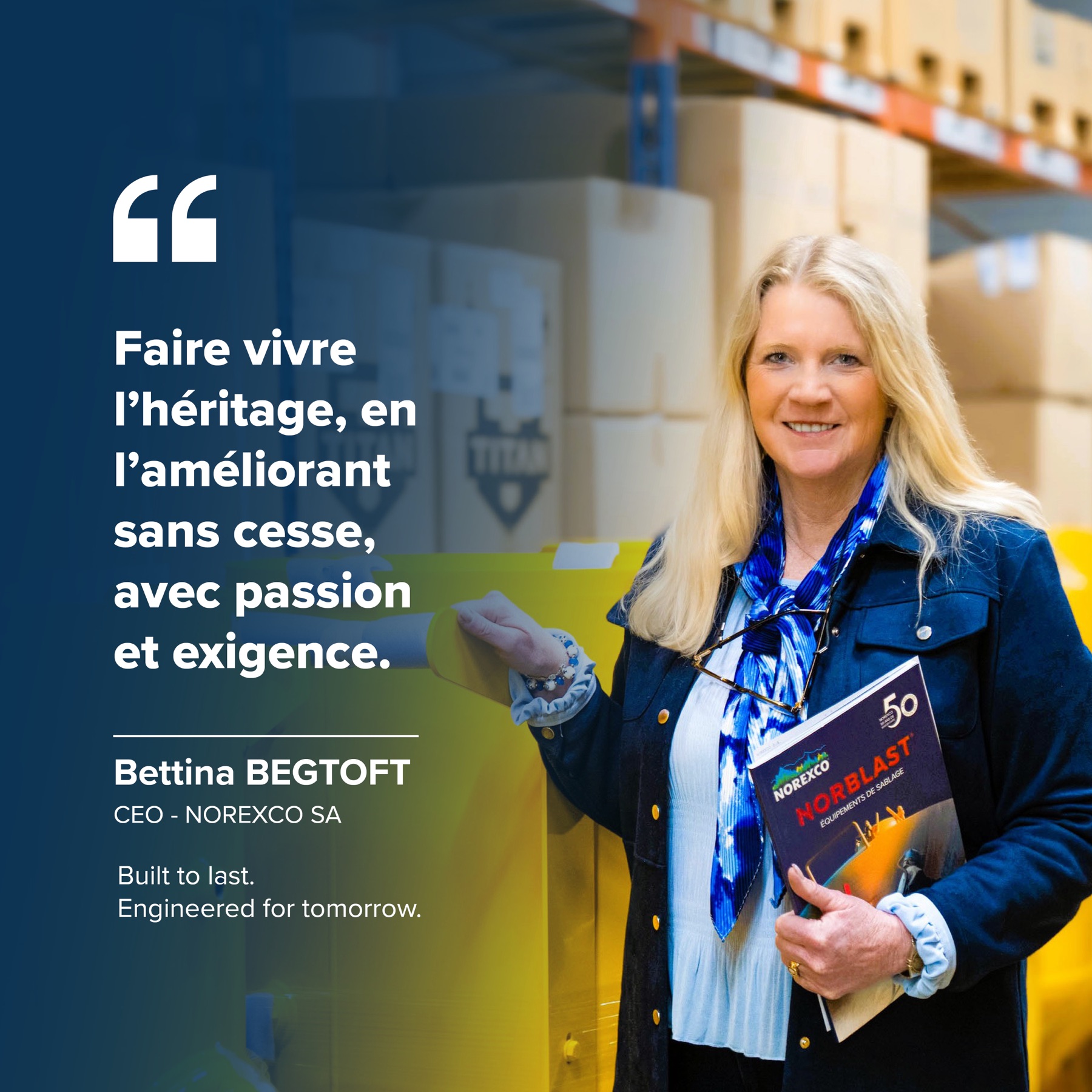 Carte citation de Bettina Begtoft, CEO de NOREXCO