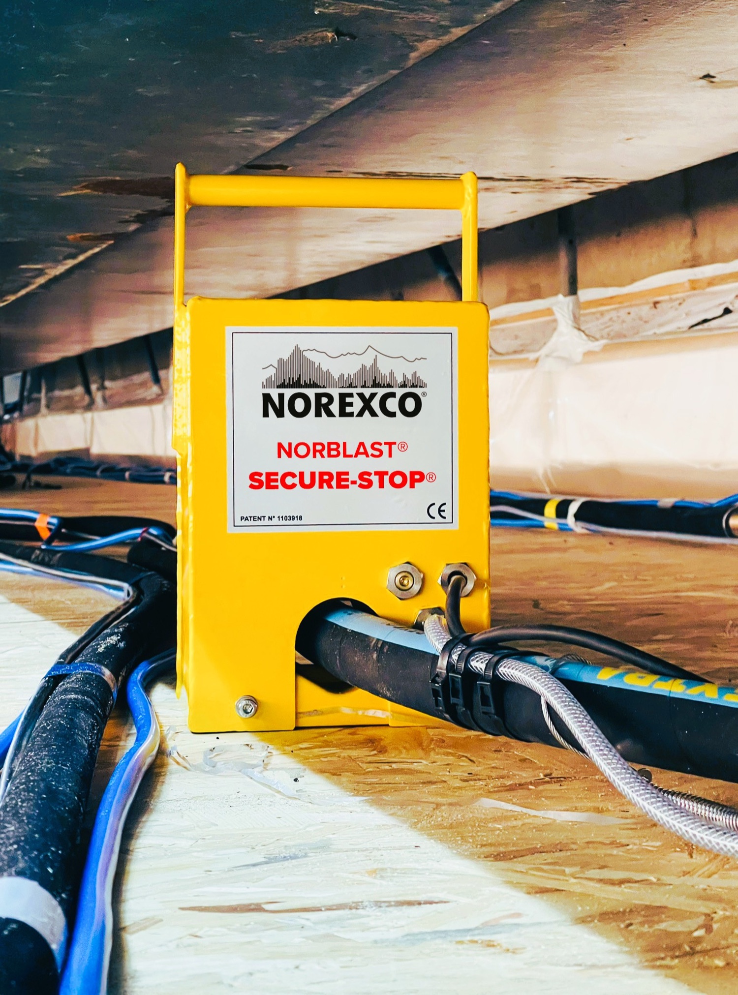 Dispositif SECURE-STOP sur équipement de chantier